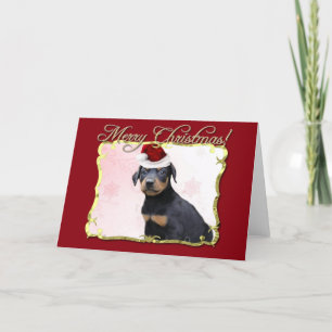Jul Doberman Pinscher hund Helgkort