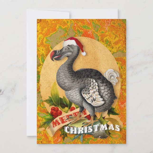 Jul Dodo Bird Julkort (Framsida)