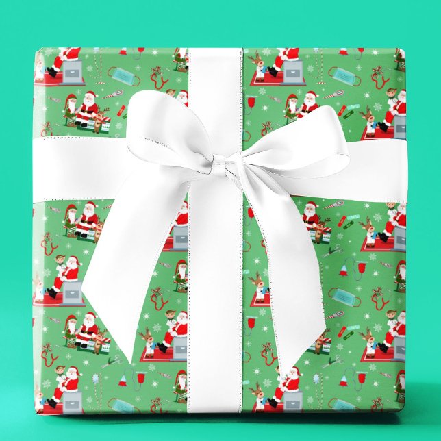 Jul Doktor Christmas med Tomte Grön Presentpapper (Skapare uppladdad)