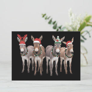 Jul-donkey-älskare present gård jul julkort