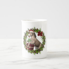 Jul Donkey Santa Bone China Mugg Benporslin Mugg