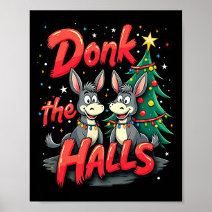 Jul Donkey snurrade i Ljus Donk Poster