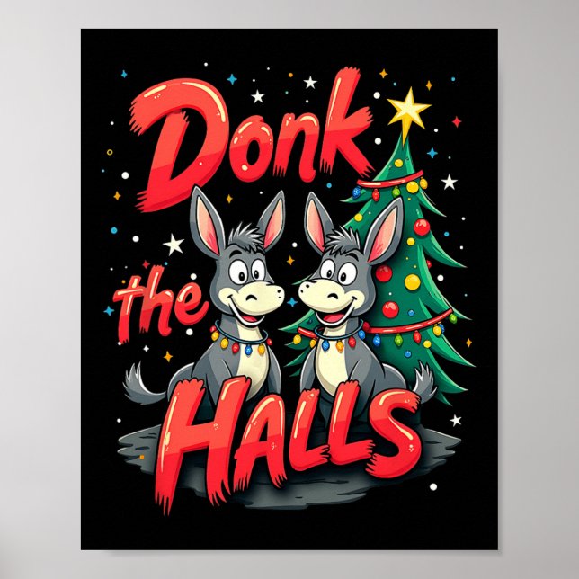 Jul Donkey snurrade i Ljus Donk Poster (Framsidan)