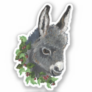 Jul Donkey Vinyl Sticker Klistermärken
