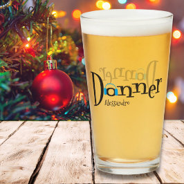 Jul Donner Santas Reindeer Head Telefoner Glass Glaskopp