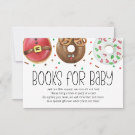 Jul Donut Baby Sprinkle Bokar för Baby Card Tack Kort