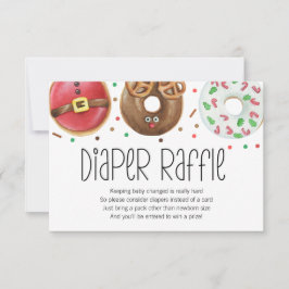 Jul Donut Diaper Raffle Card Tack Kort