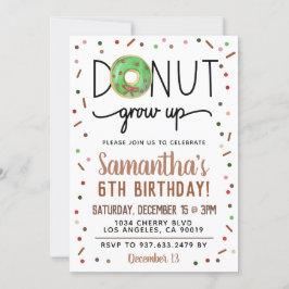 Jul Donut Grow upp födelsedagsinbjudan Inbjudningar
