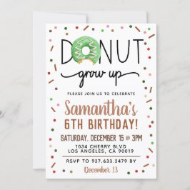 Jul Donut Grow upp födelsedagsinbjudan Inbjudningar