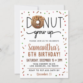 Jul Donut Grow upp födelsedagsinbjudan Inbjudningar