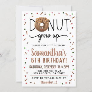 Jul Donut Grow upp födelsedagsinbjudan Inbjudningar