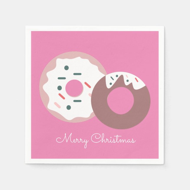 Jul Donuts Sprinkles Bakery God jul Pappersservett (Framsidan)