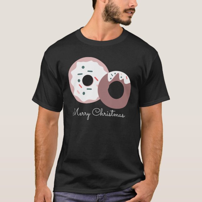 Jul Donuts Sprinkles Bakery God jul T Shirt (Framsida)