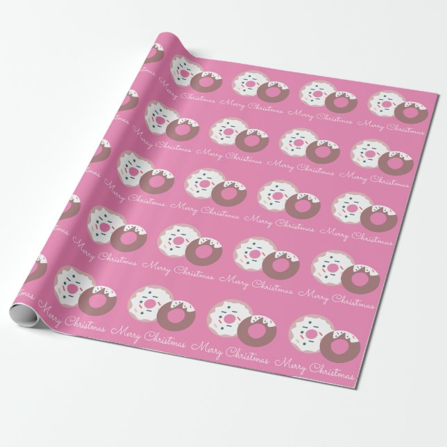 Jul Donuts Strössel Bageri  God Jul Presentpapper (Utrullad)