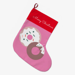 Jul Donuts Strössel Bageri  God Jul Stor Julstrumpa
