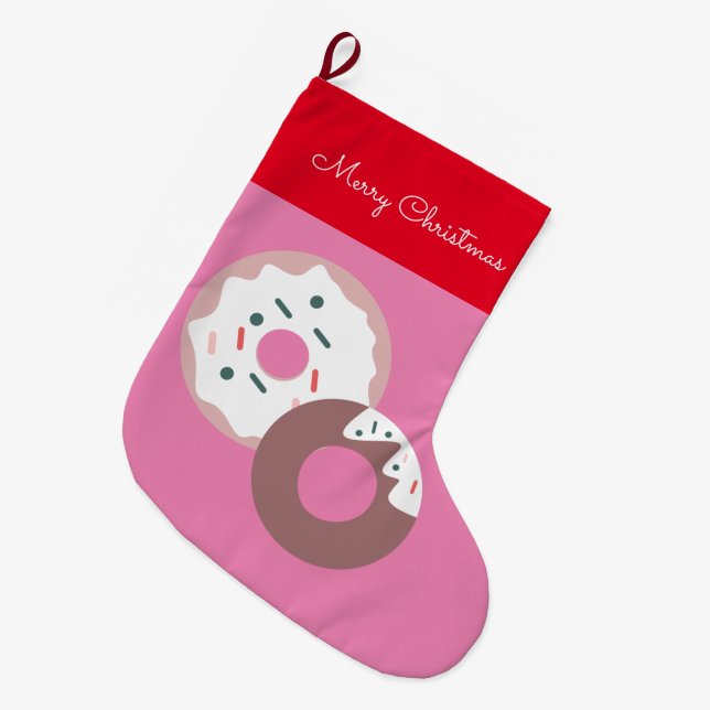 Jul Donuts Strössel Bageri  God Jul Stor Julstrumpa (Framsidan (Hängande))