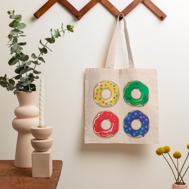 Jul Donuts Tote Bag Tygkasse (Skapare uppladdad)