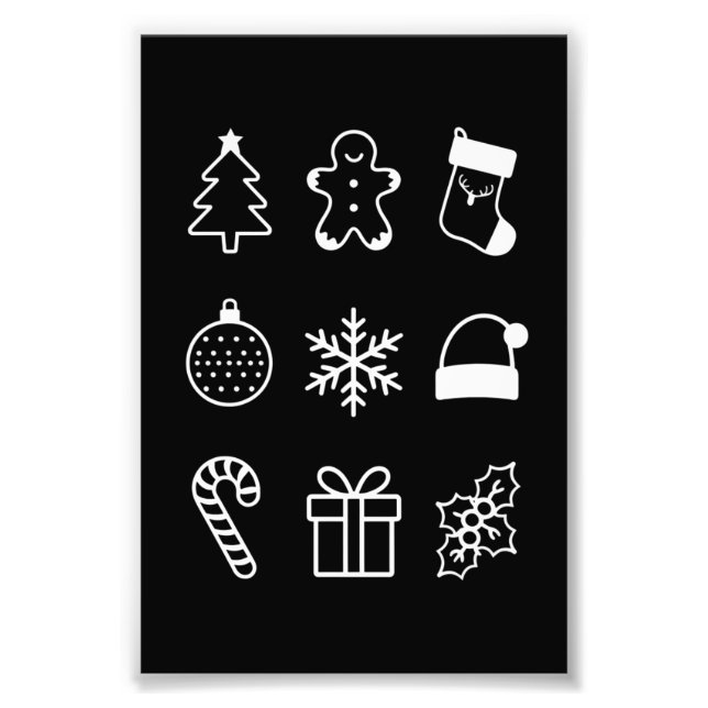 Jul Doodle Gingerbröd Träd Candy Julafton Fototryck (Framsidan)