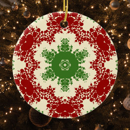 Jul Dot Mandala Julgransprydnad Keramik
