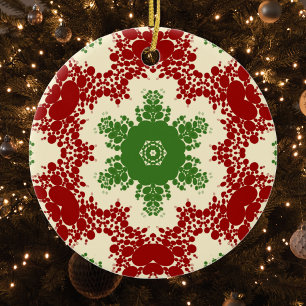 Jul Dot Mandala Julgransprydnad Keramik