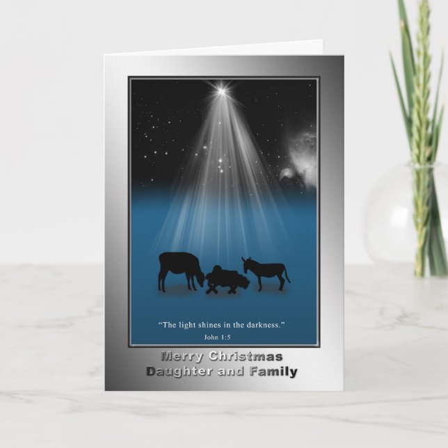 Jul, dotter och familj, Religiösa, kort (Framsida)