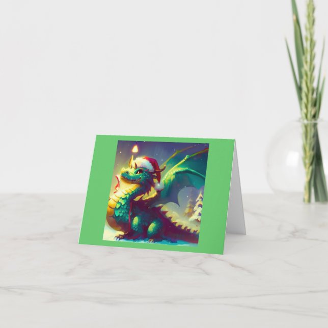 Jul Dragon 3 Helgkort (Framsida)