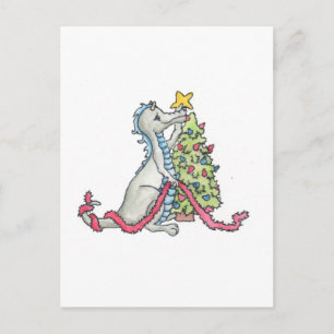 Jul Dragon Helg Vykort