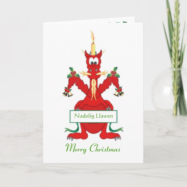 Jul Dragon Helgkort (Framsida)