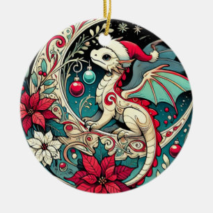 Jul Dragon Julgransprydnad Keramik