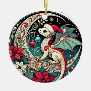 Jul Dragon Julgransprydnad Keramik
