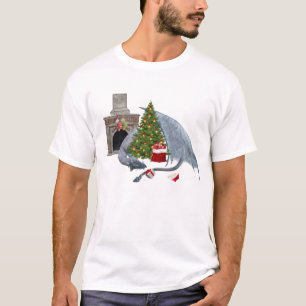 Jul Dragon Mythical Helgdag T Shirt