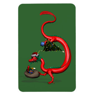 Jul Dragon Santa Magnet