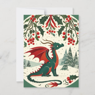 Jul Dragon Vykort