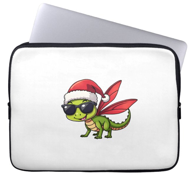 Jul Dragonfly Santa Hat Funny Julafton Kids Laptop Fodral (Framsidan)