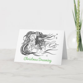 Jul Dreaming Circus Girl Helgkort