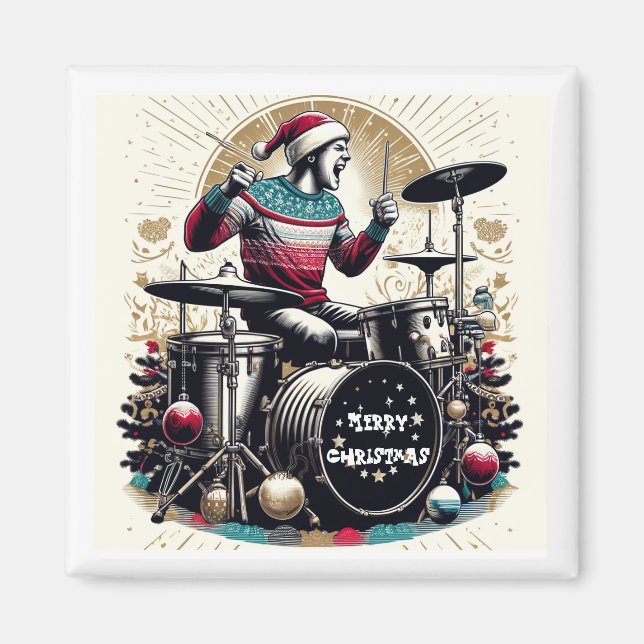 Jul Drummer Fridge Magnet (Framsidan)