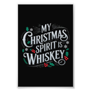 Jul Drycker Whiskey Älskare Drickare Sägande Fototryck