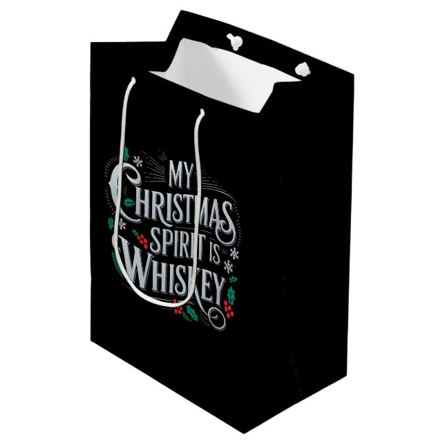 Jul Drycker Whiskey Älskare Drickare Uttalande  (Framsidan Vinklad)