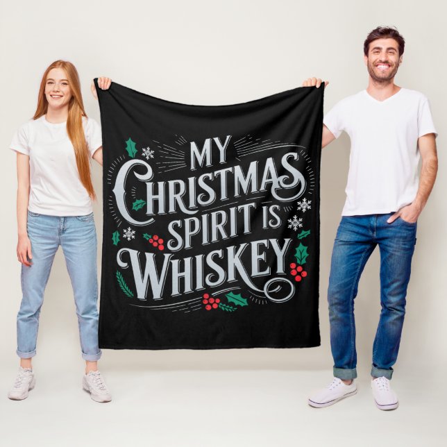 Jul Drycker Whiskey Älskare Drickare Uttalande  Fleecefilt (På plats)