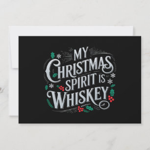 Jul Drycker Whiskey Älskare Drycker Tales Julkort