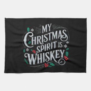 Jul Drycker Whiskey Älskare Dryckerordspråk  Kökshandduk