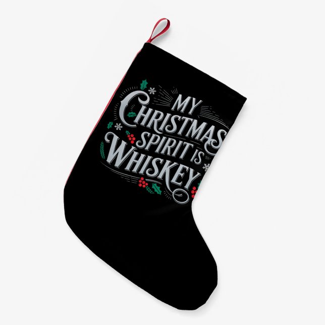 Jul Drycker Whisky Älskare Drickare Talesätt  Liten Julstrumpa (Framsidan (Hängande))