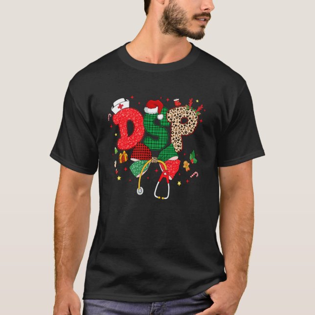 Jul DSP Coquette Bow Stetoskop Omvårdnad Xma T Shirt (Framsida)