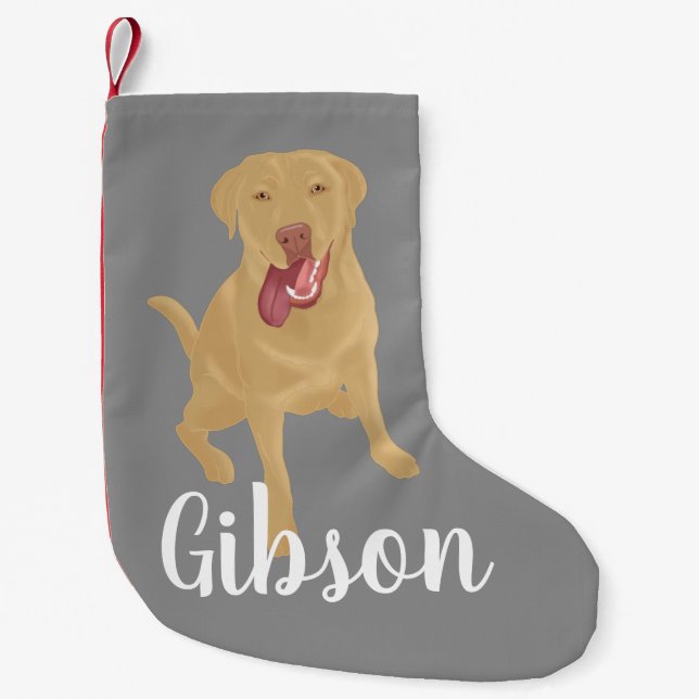 Jul Dudley Labrador Liten julklapp Julstrumpa (Framsidan)