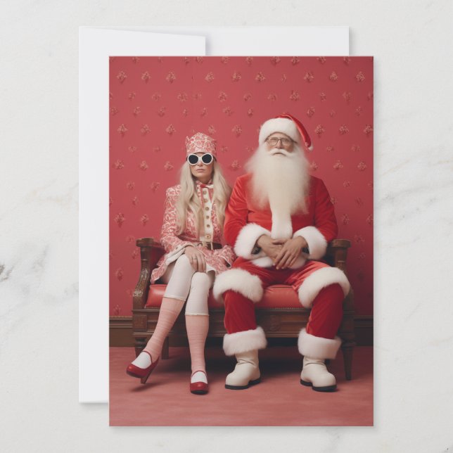 Jul Duo: Santa och Claus Inbjudningar (Framsida)