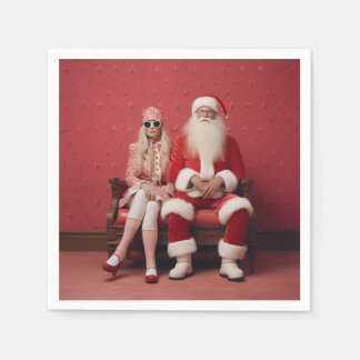Jul Duo: Santa och Claus Pappersservett
