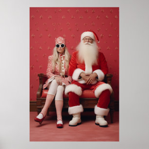 Jul Duo: Santa och Claus Poster