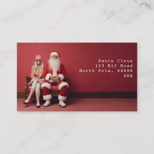 Jul Duo: Santa och Claus Visitkort