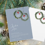 Jul Dusty Blue Winter Festive Bröllop Inbjudningar<br><div class="desc">Juldammsugare Blå vintern Festive bröllopsinbjudan - Elegant Foliage in Rustic Evergreen Hues. Bygg upp säsongens lockelse med vår moderna dammiga blåa julbröllopsinbjudan, som är förankrad i riken och den festliga färgen av rött och grönt. Den här inbjudan till elegant innehåller ömtåliga bladaccenter och röda bär som framkallar skönheten hos vintergröna...</div>