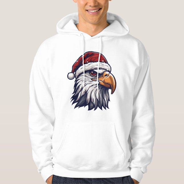 Jul - Eagle head jul Hoodie (Framsida)